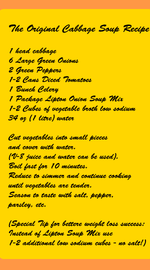 The cabbage soup diet recipe The cabbage soup diet recipe