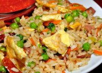 Fried rice recipe with egg and pork